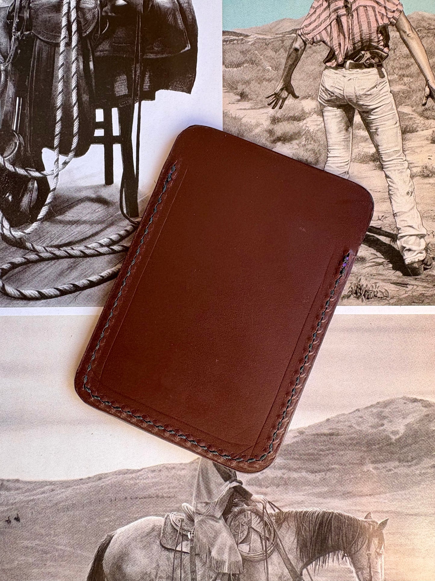 Brown Vertical Card Wallet