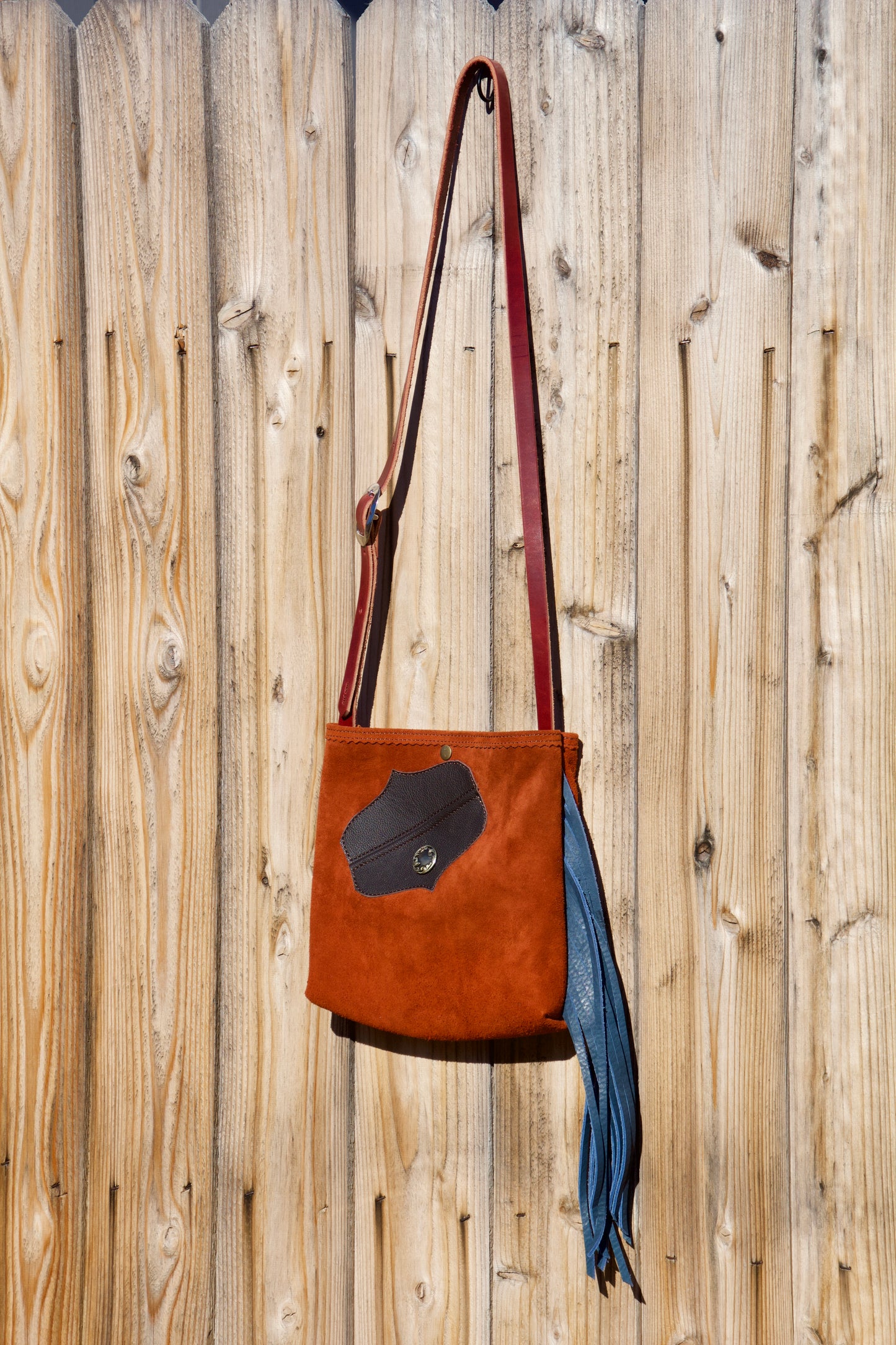 Rust & Blue Chap Bag