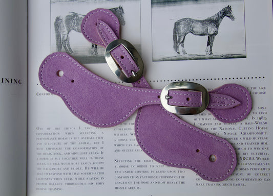 Lilac Suede Round Spur Straps