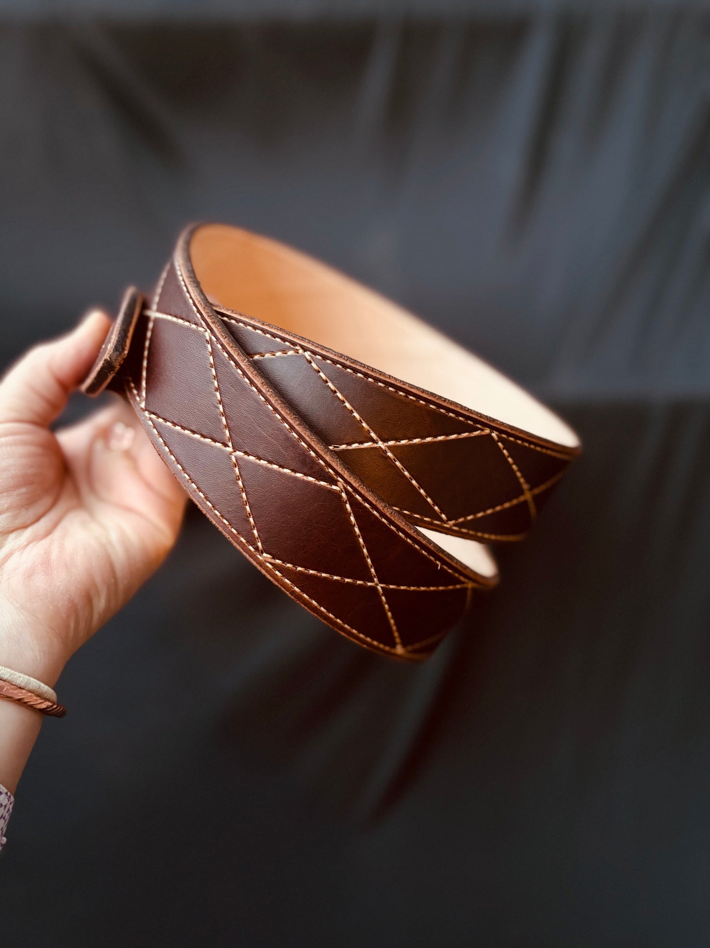 Latigo Diamond Stitched Belt