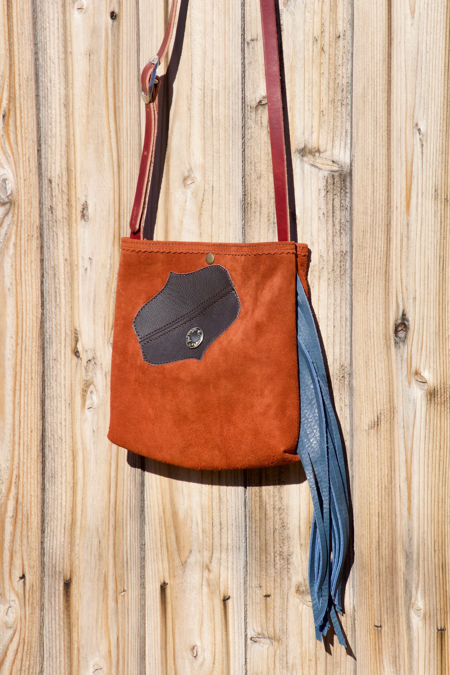 Rust & Blue Chap Bag