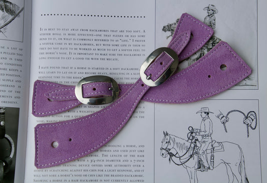 Lilac Suede Square Spur Straps