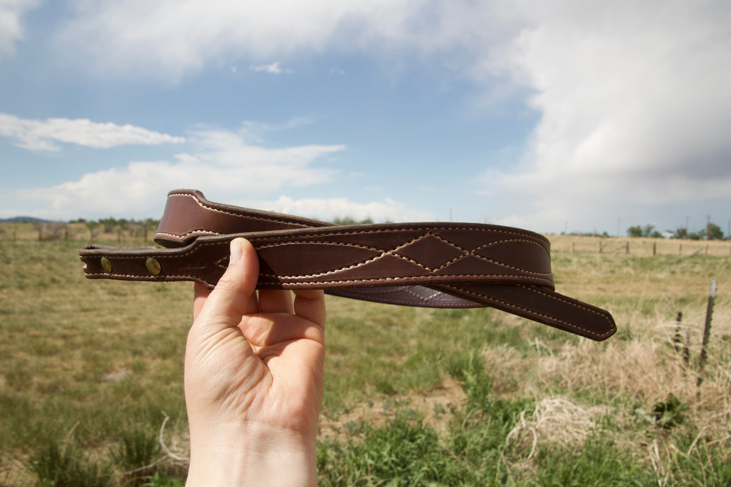 Brown Gunslinger Stitched Belt