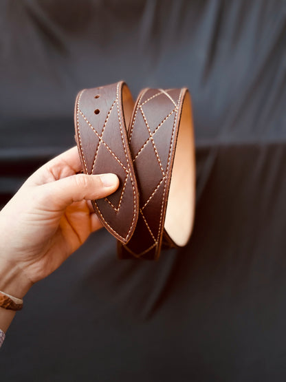 Latigo Diamond Stitched Belt