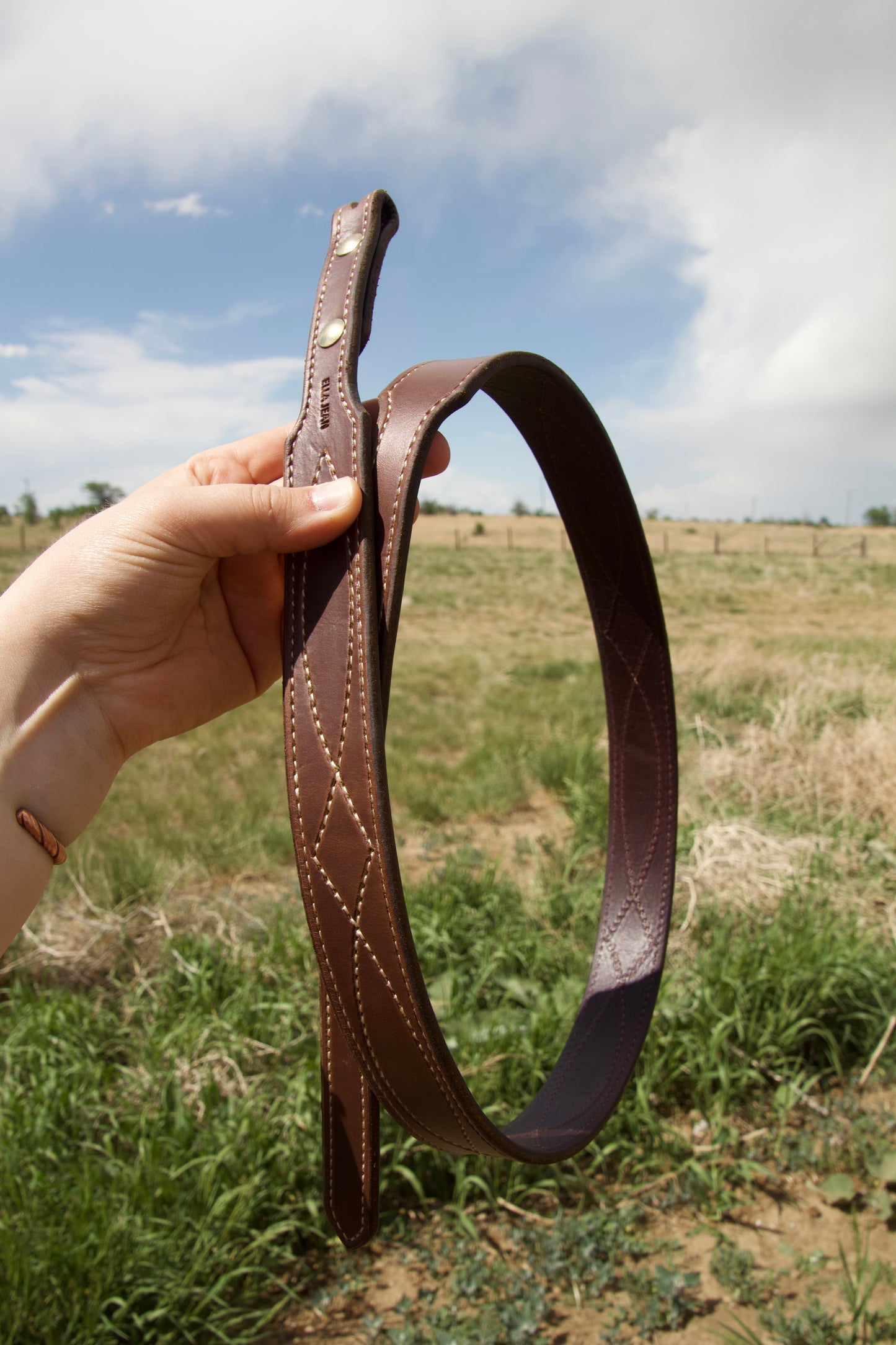 Brown Gunslinger Stitched Belt