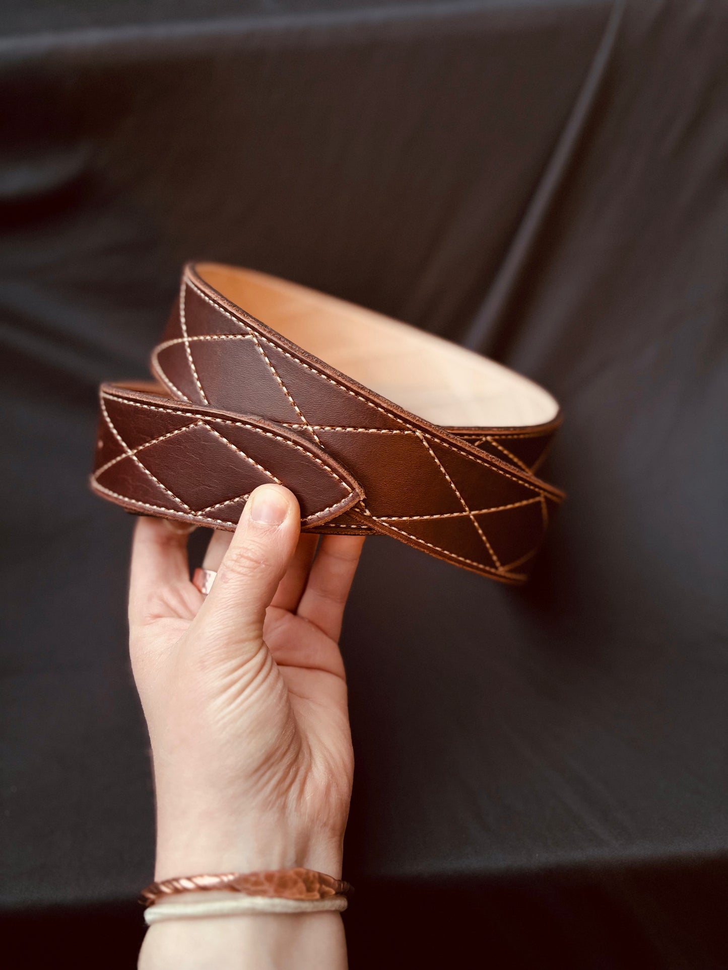 Latigo Diamond Stitched Belt