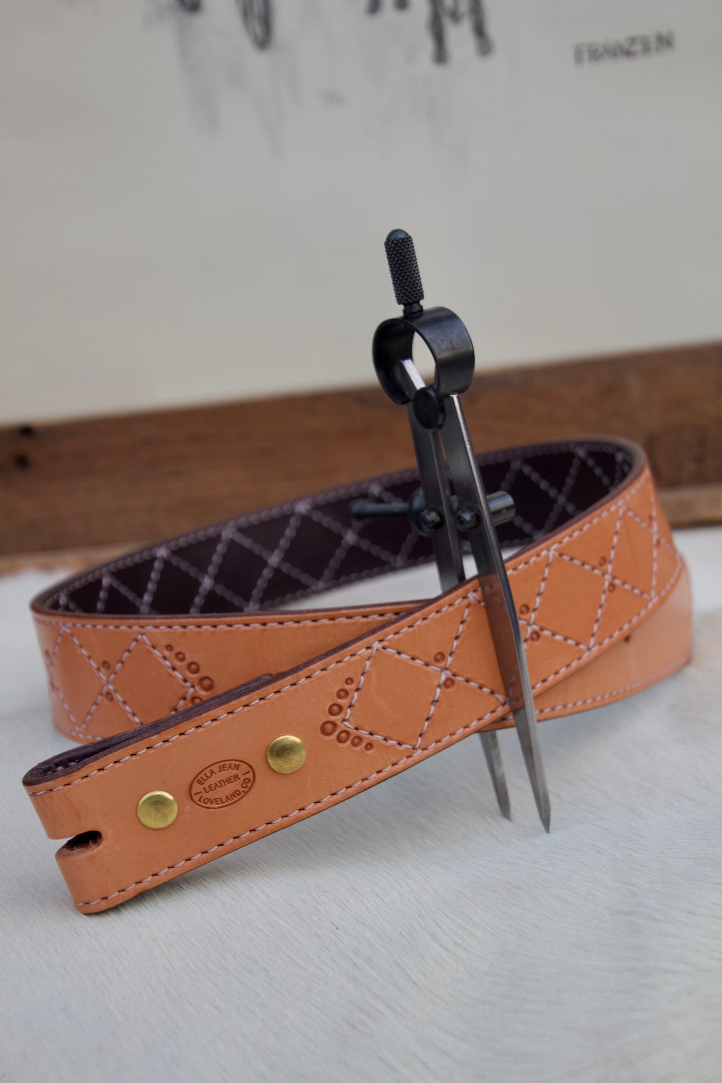 Square Stitched Belt