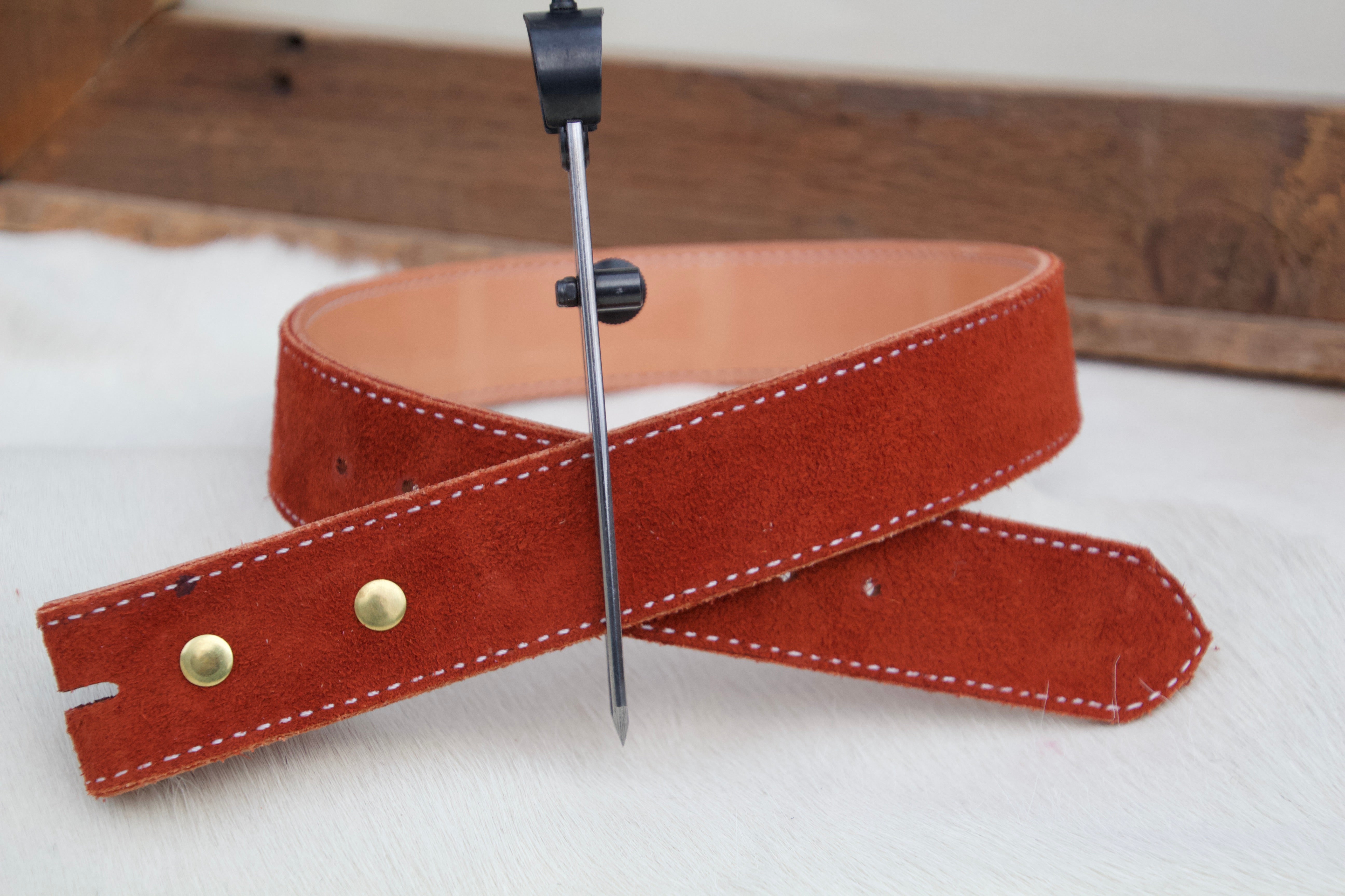 Rust Suede Belt – Ella Jean Leather