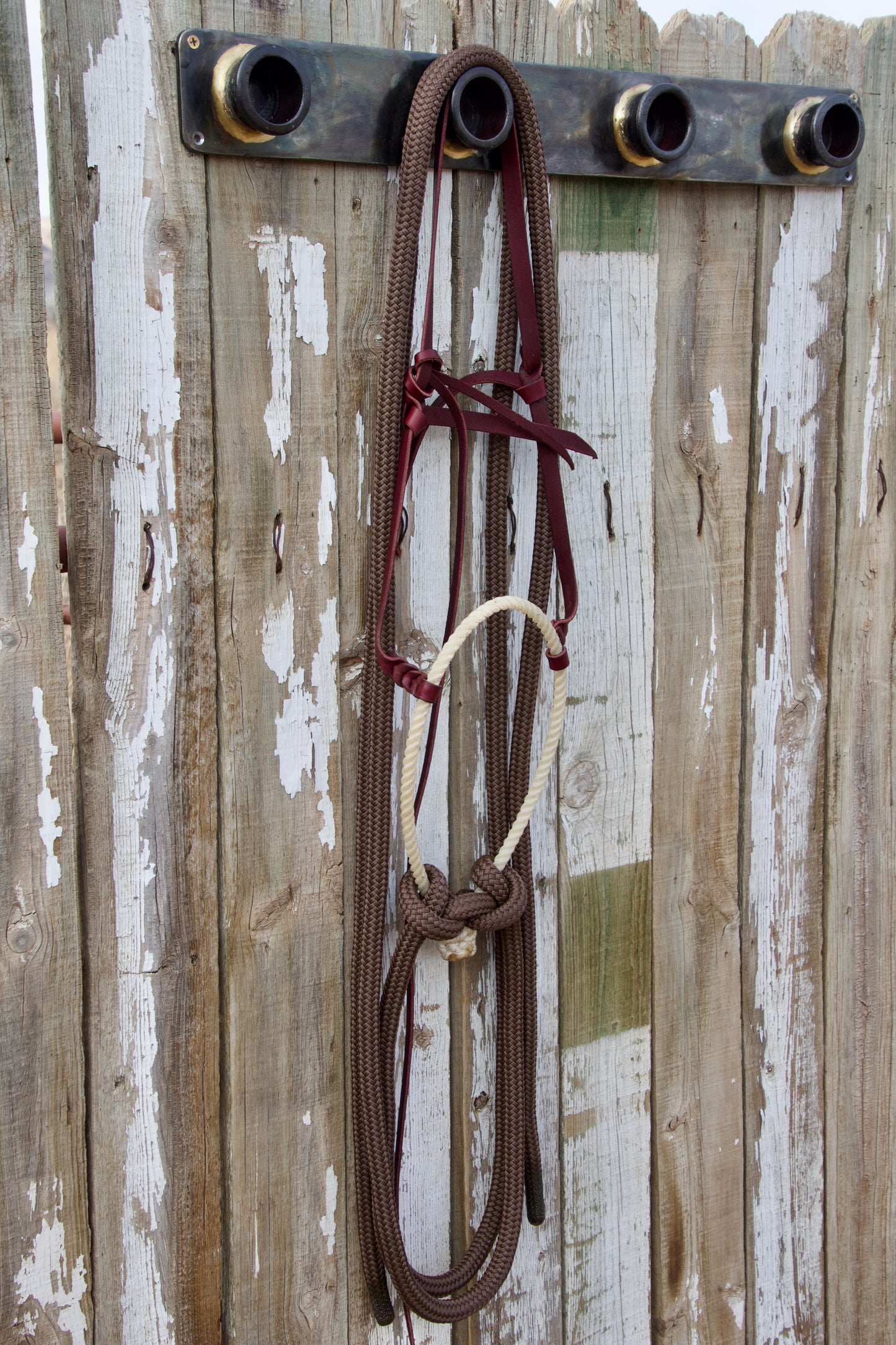 Brown Split Rein Loping Hackamore w/Tie-Back